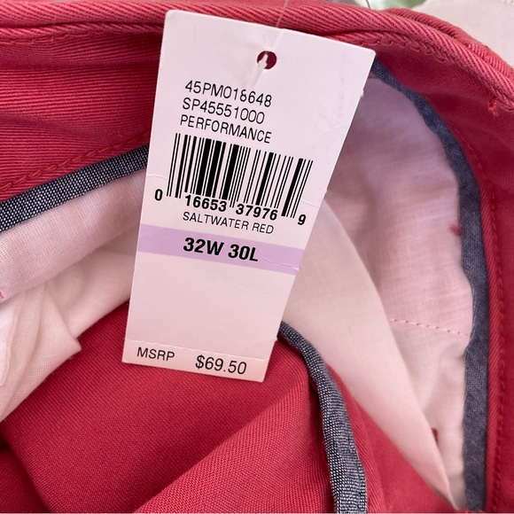 NWT MENS IZOD PERFORMANCE
STRAIGHT FIT STRETCH SPORTFLEX saltwater red 32 -30 - Picture 3 of 5